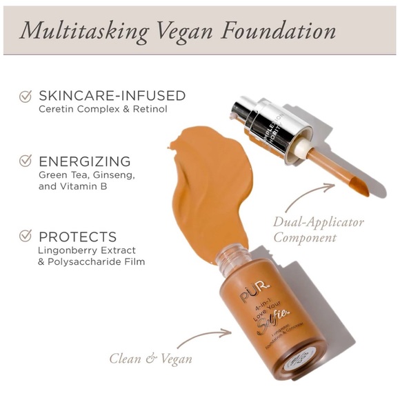 PUR - Love Your Selfie Longwear Foundation - DP3 Caramel 1oz - NIB - Picture 3 of 10